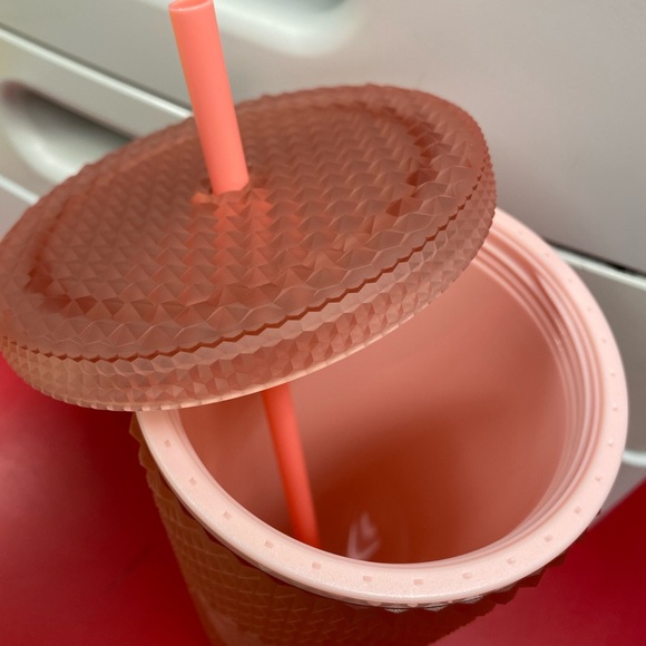 New 2022 Starbucks Soft Touch Pink Lemonade Jelly Studded 24 Oz Cold Cup Tumbler - Picture 4 of 5